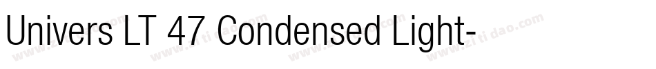 Univers LT 47 Condensed Light字体转换